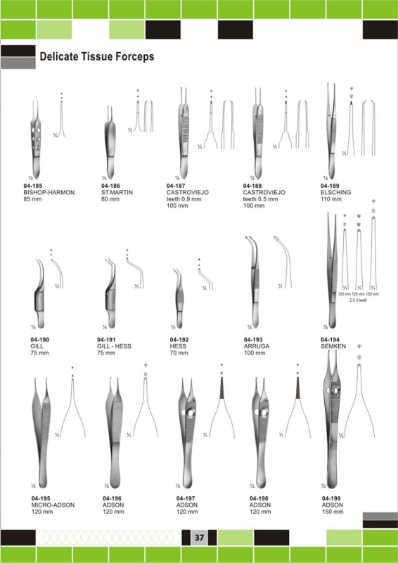 delicate tissue forceps 