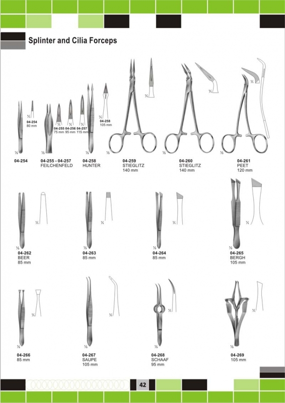 splinter and cilia forceps