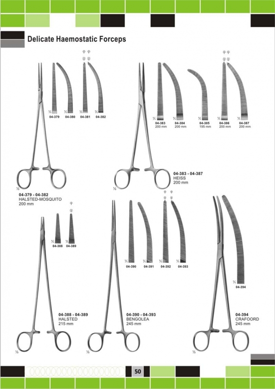 delicate haemostatic forceps 