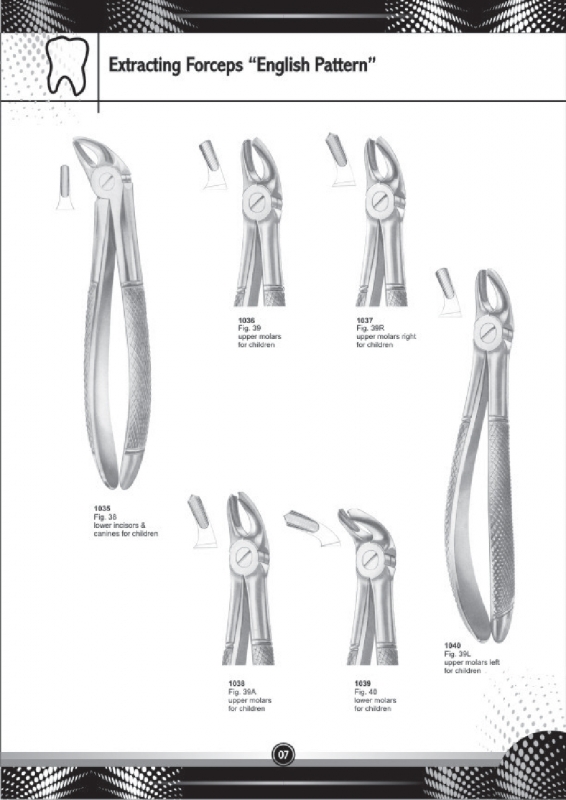 Extracting Forceps English Pattern